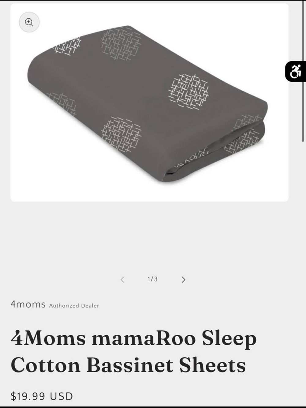 4Moms mamaRoo Sleep Cotton Bassinet Sheets (3)